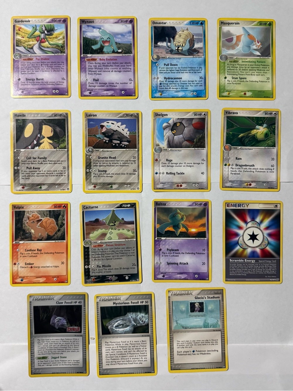 15x Vintage 2007 Pokemon TCG EX Power Keepers Lot Gardevoir Omastar Mawile LP⁠
